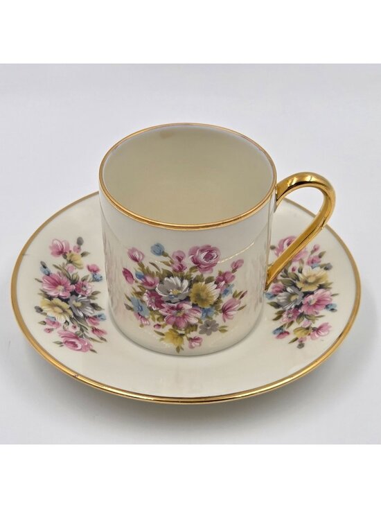 Kuba Porzellan Other - Kuba Porzellan Horst Kuba Set of 4 Espresso Demitasse Cup Saucer Gold Trim